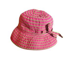 Pink & Green Striped Sun Hat San Diego Hat Co